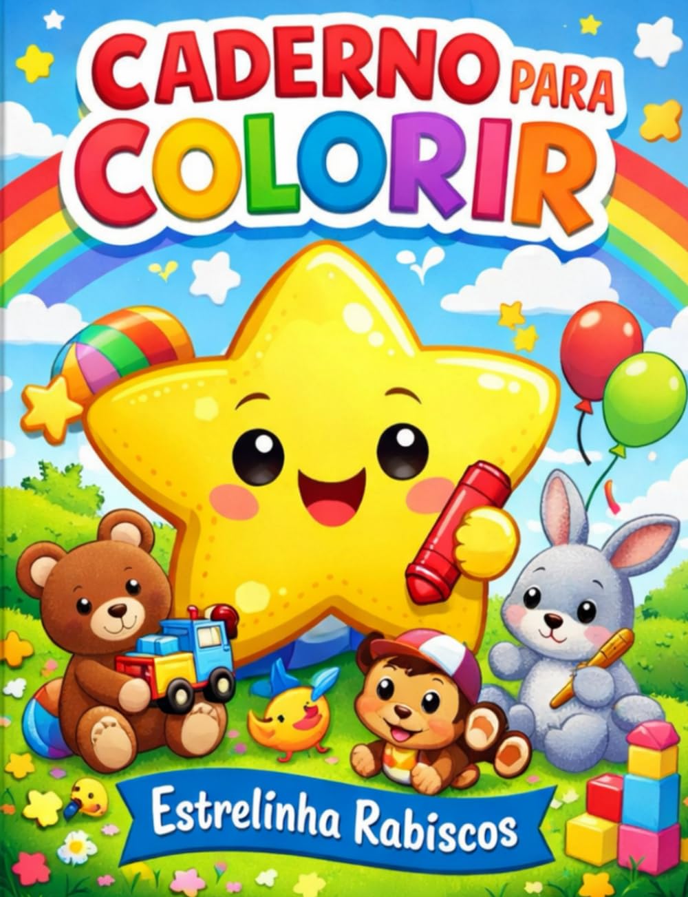 Caderno Para Colorir: 150 desenhos incríveispara crianças: Edição especial Estrelinha Rabiscos