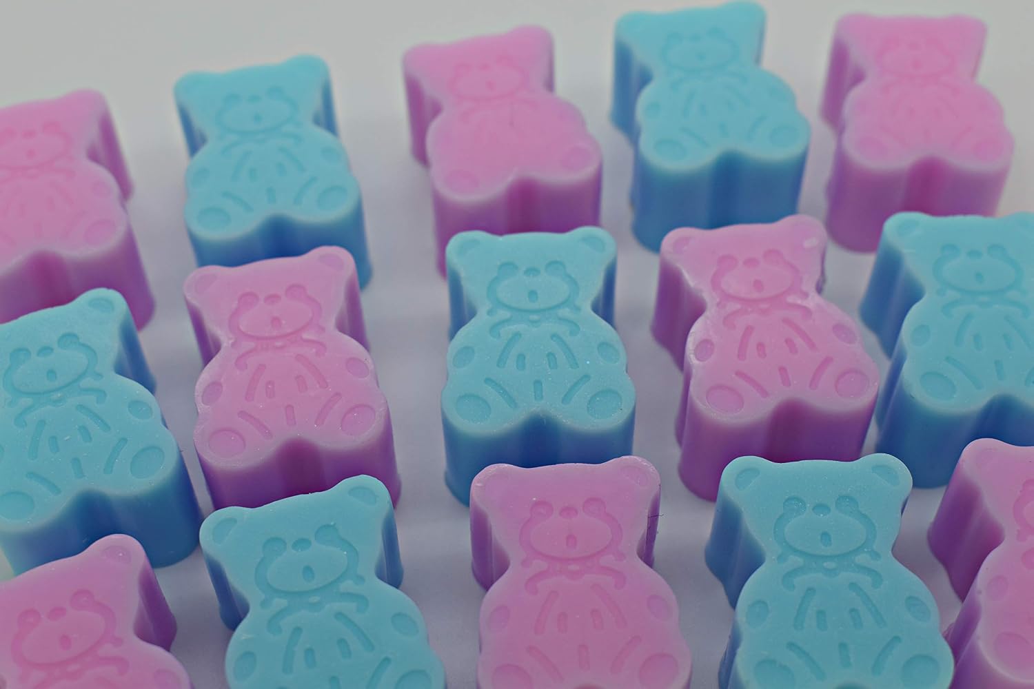 Rainbow Sensation 40 x Mini Teddy Bear Soaps - Baby Shower Favours (Pink & Blue), 1 count (Pack of 40) - Image 3