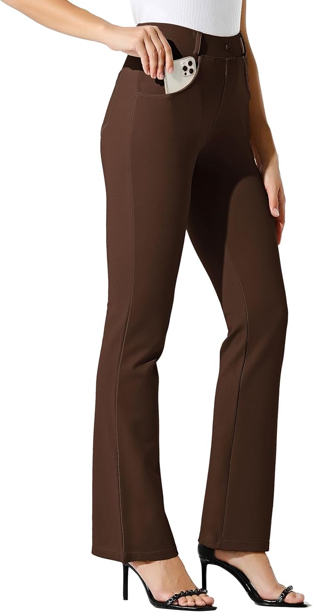 Pantalones de vestir de yoga para mujer con corte tipo bota 28"/29"/30"/31"/33"