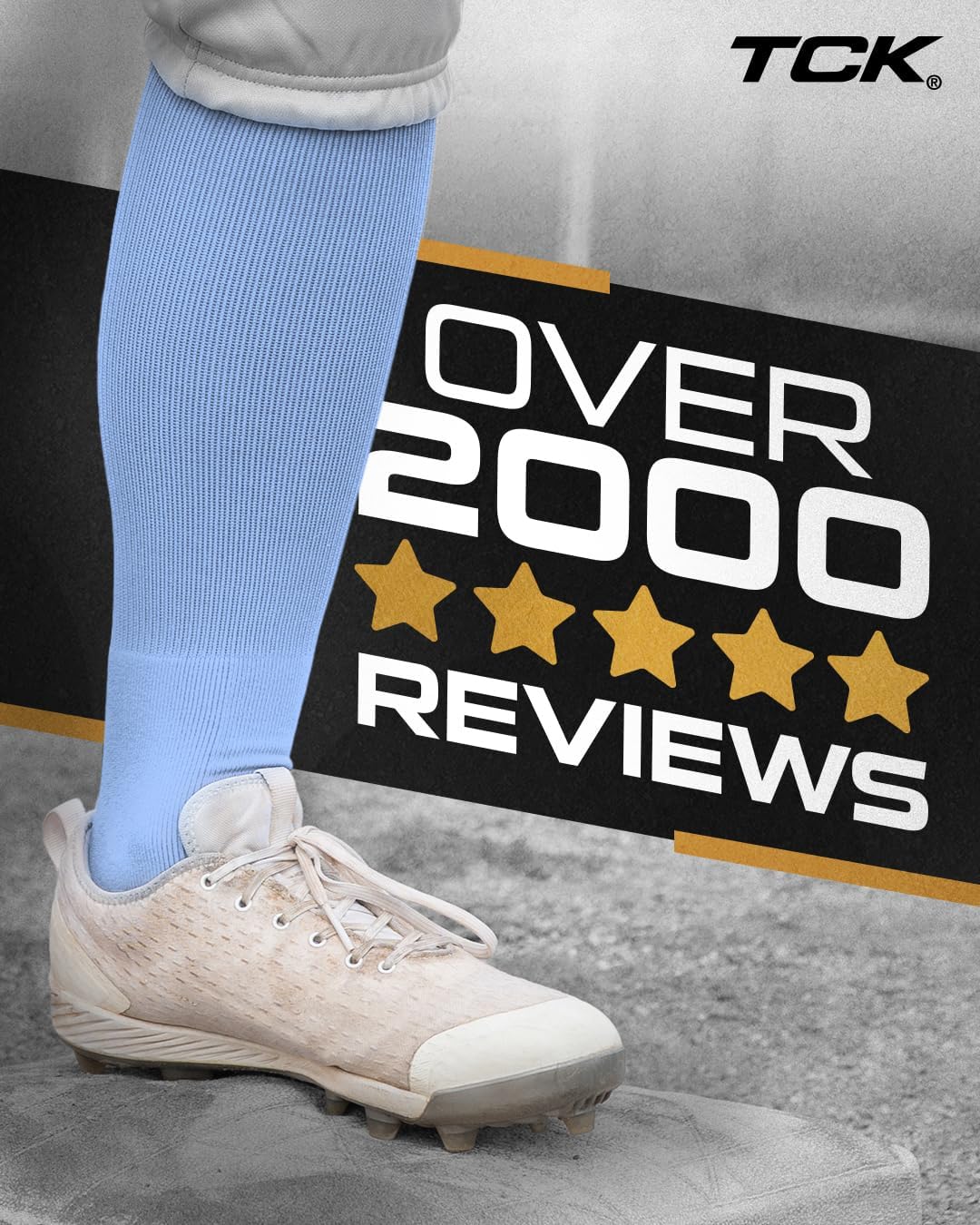 Baseball Softball Over the Knee Socks Prosport | Durable Performance | Double Welt Top | Smooth Toe | Moisture Wicking - Image 2