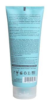 BCL Spa Critical Repair Cream with Organic Arnica Flower + Sea Kelp, intensely hydrating Argan Oil + Shea Butter to soothe + soften skin. 7 Fl Oz