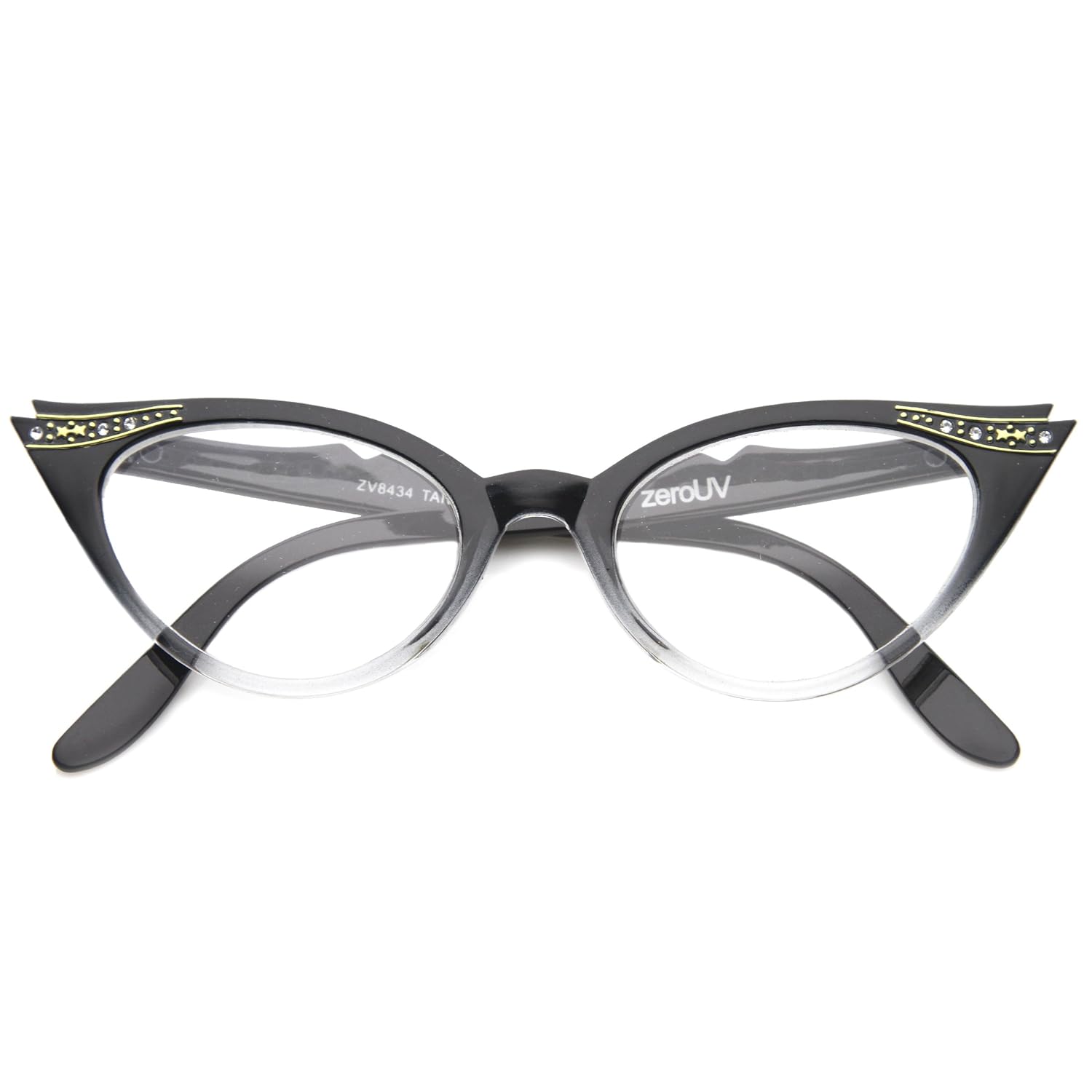 Hoje é o melhor dia para comprar  Óculos femininos retrô de strass com lentes transparentes e enfeitadas para olhos de gato 51 mm  com aquele preço maroto! Promoção! Aproveite a oferta! 5