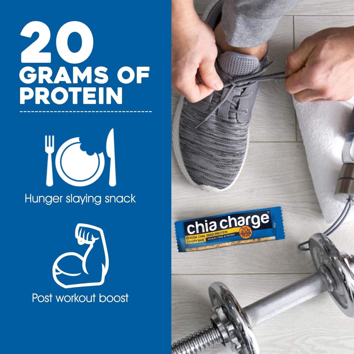 CHIA CHARGE Energy & Protein Bars - Healthy Snack Bar - Best Vegetarian Energy Bars - Healthy Snack Bar - Yorkshire Bakery - Image 3