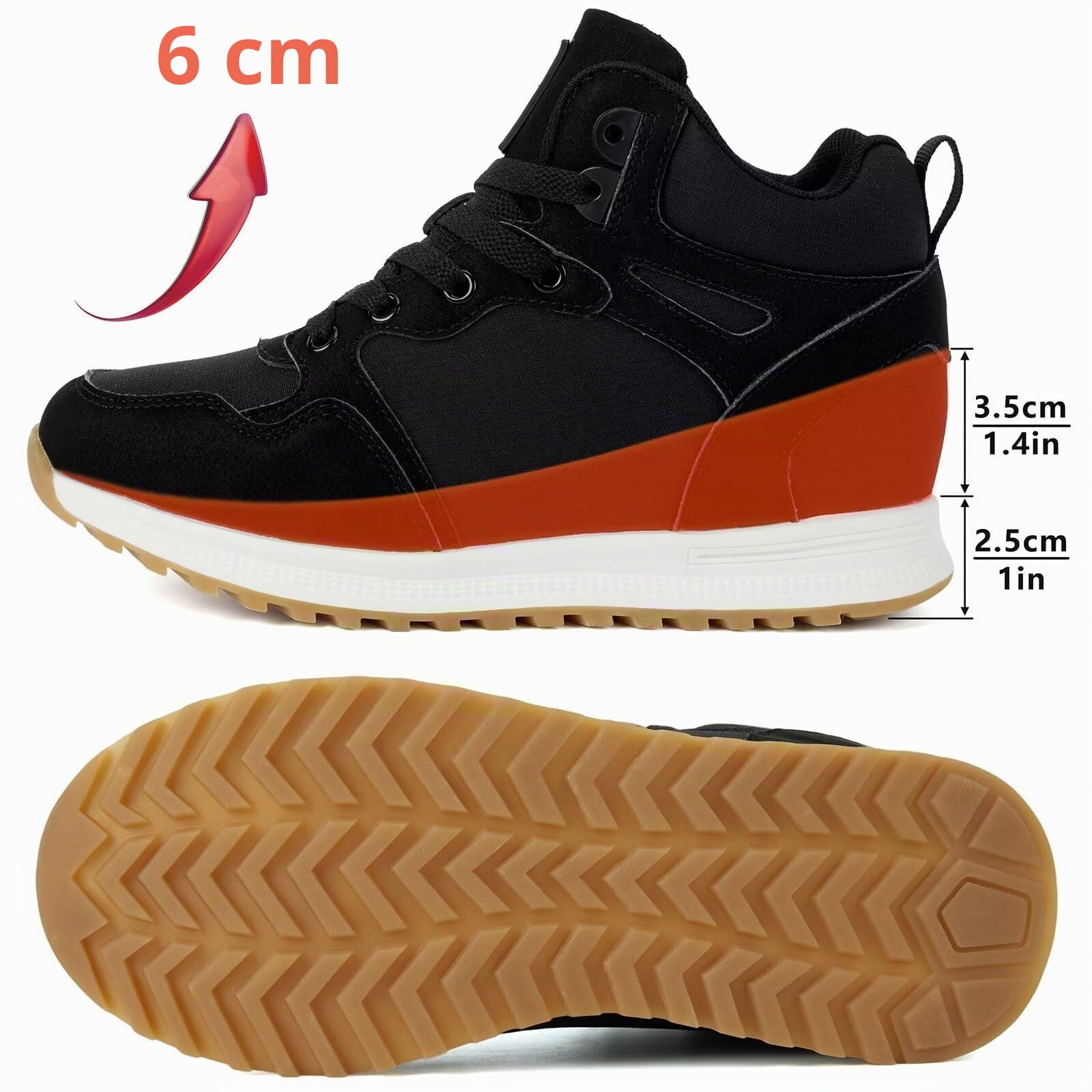 Zapatillas de Cuña para Mujer Zapatillas de Deporte Antideslizante Ligero Sneakers