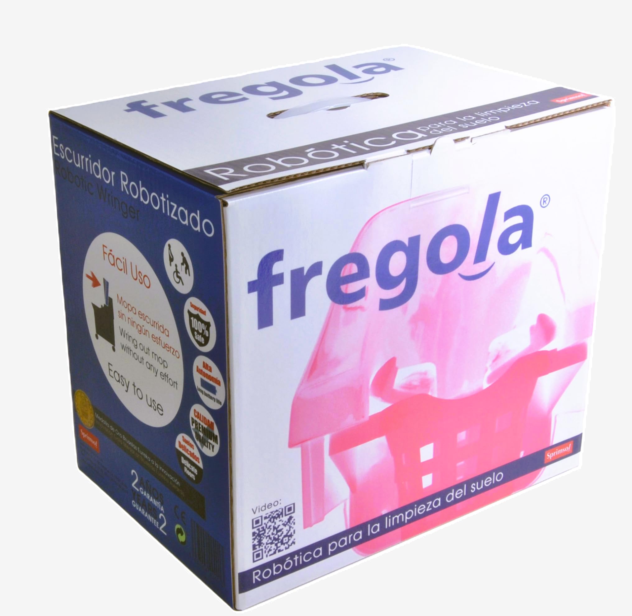 Fregola Kit – Escurre la fregona sin Esfuerzo ni Dolor | Escurridor automático ergonómico con batería | Sin Pedal ni presión Manual | Uso doméstico y Profesional
