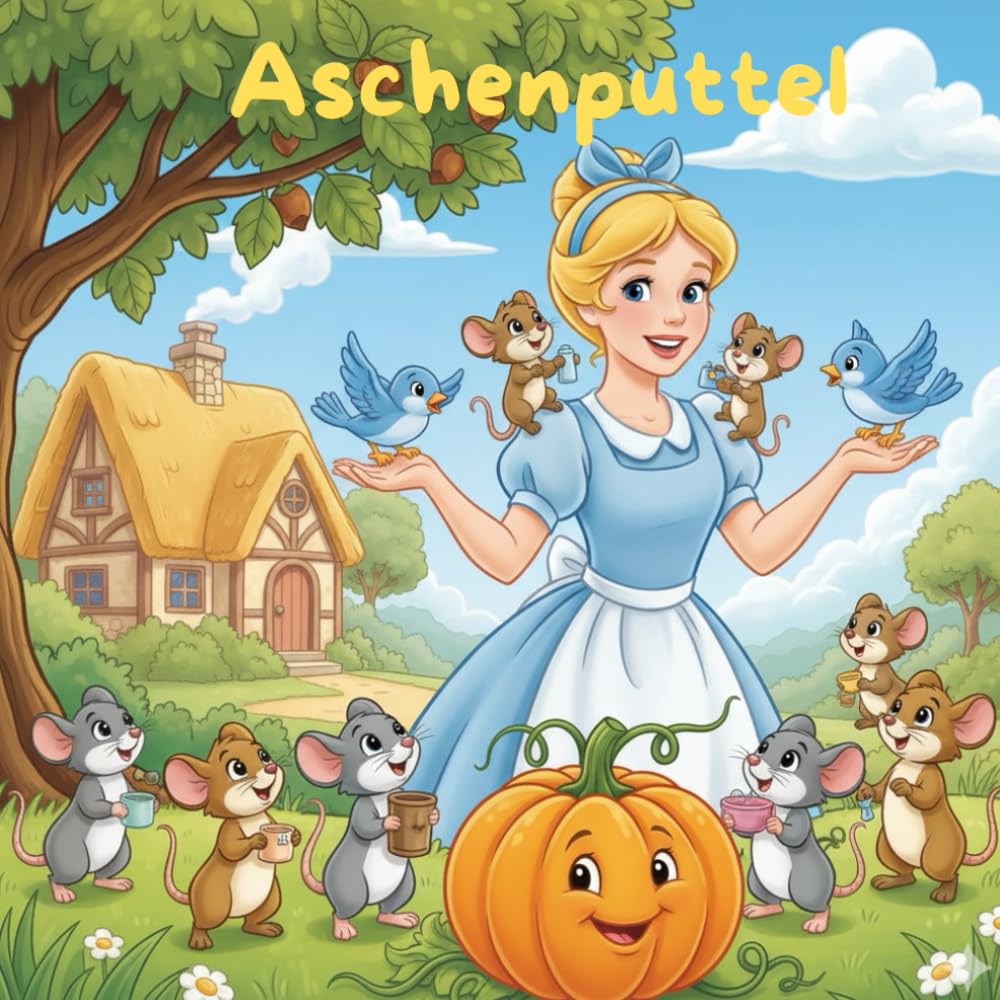 Aschenputtel Ausmalbuch für Kinder und Erwachsene