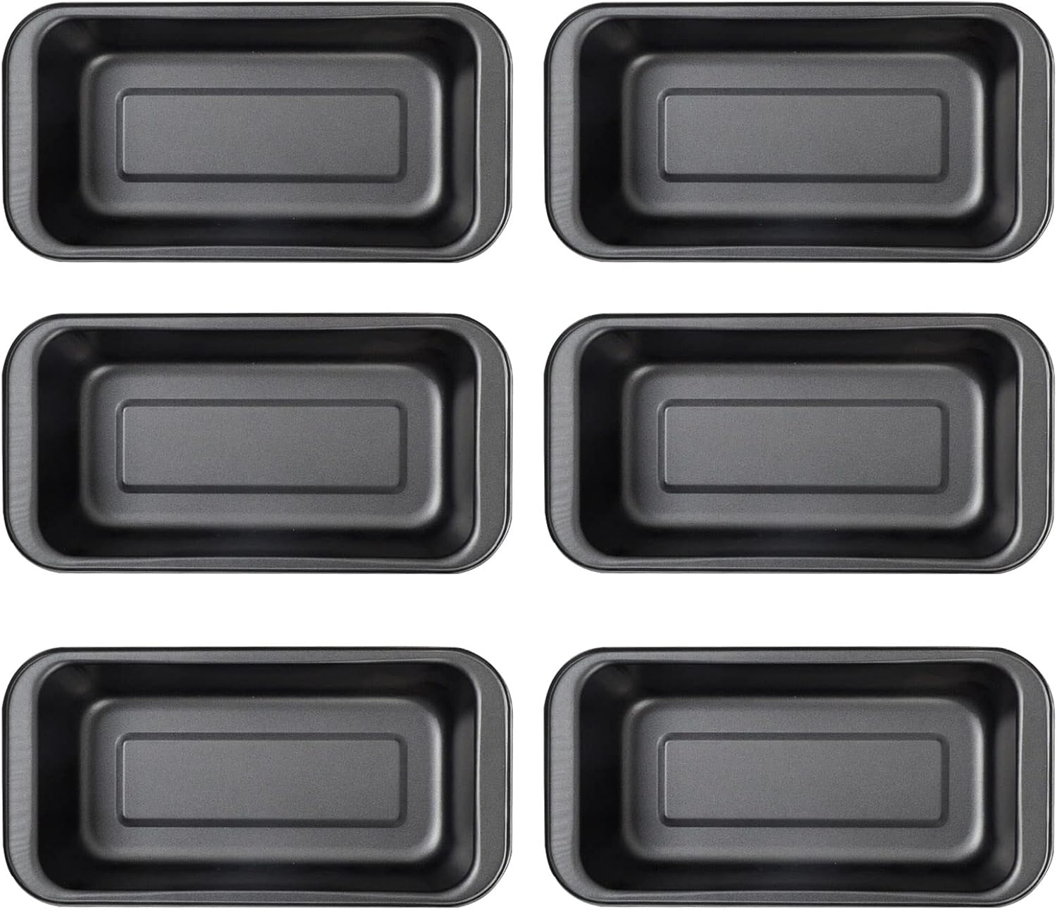 Jninexiu 6 Pack Nonstick Loaf Pan,6.5"x 3.5"Large Bread