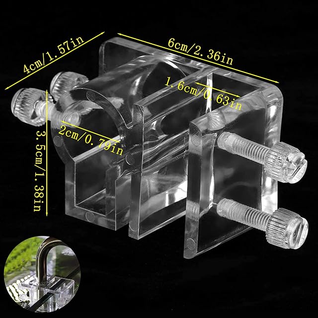 Foto 2 de 6 de Wenyue Acuario Soporte de Manguera de Tubería de Agua Clip de Fijación Soporte de Abrazadera para Acuario…