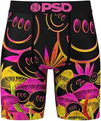 PSD Mens Dazed Boxer Briefs, Multi, S