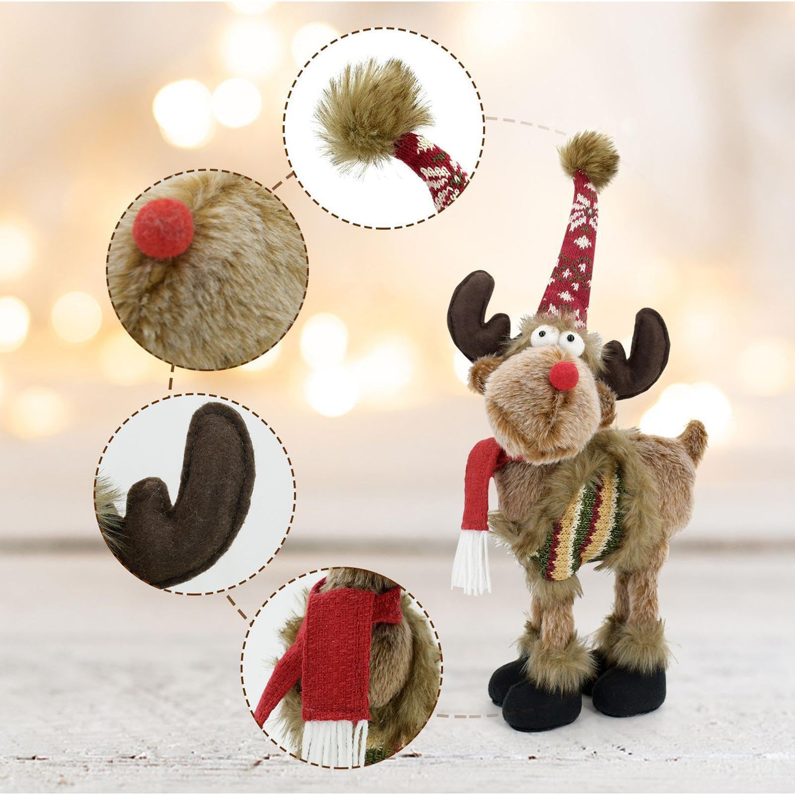 Amazon｜卓上トナカイ クリスマス デコレーション, 写真クリスマス