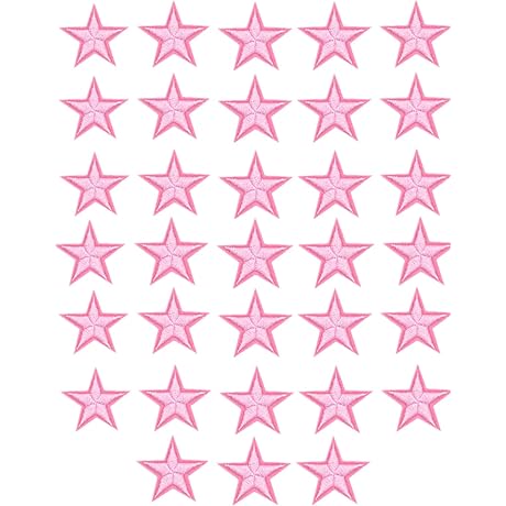 MSCFTFB Pink Star Patches for Embellishments