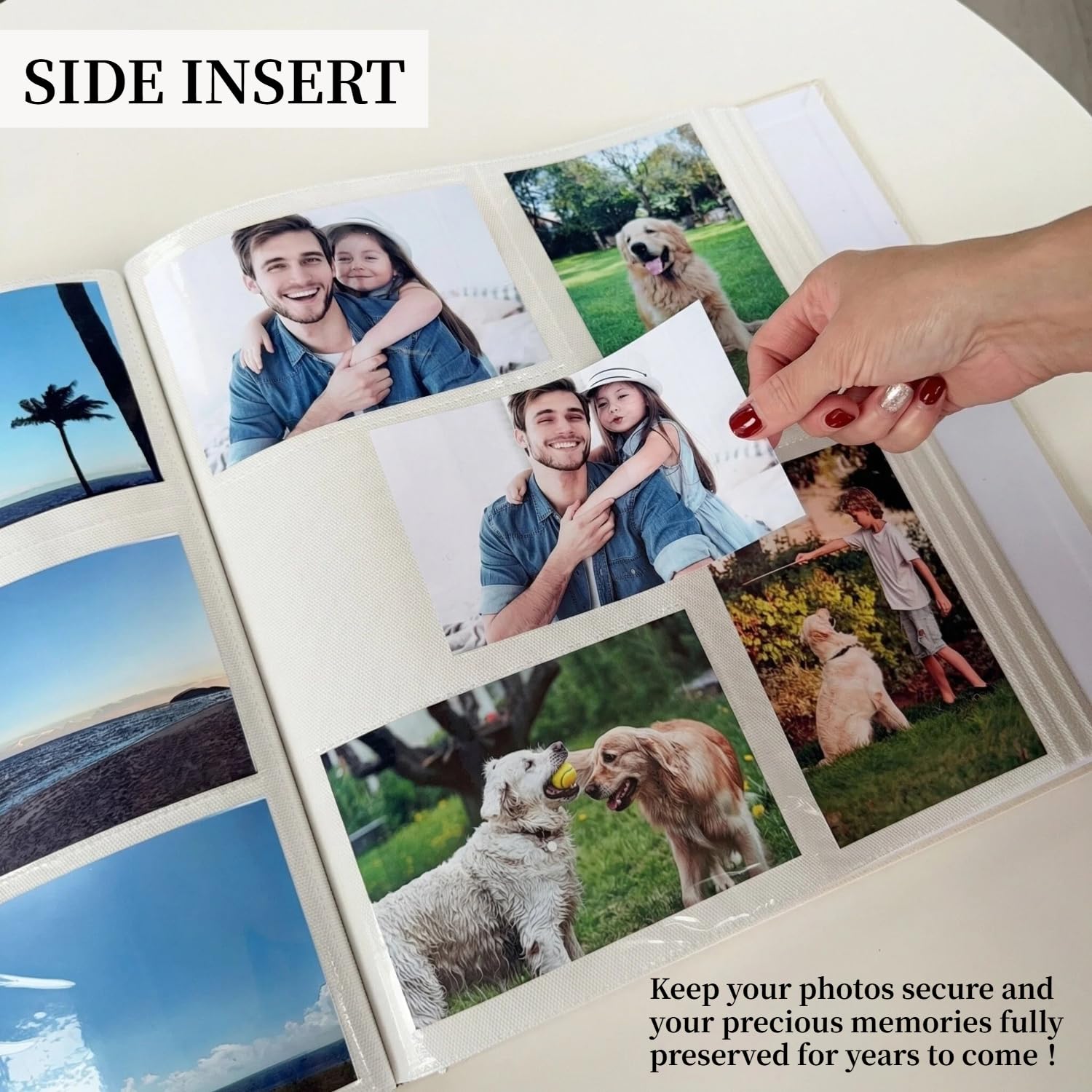 Fotoalbum, 10,2 x 15,2 cm, 600 Fotos, Wildleder & Kristall, großes Bilderalbum, 600 horizontale und vertikale Taschen, 10 x 15 cm, Fotoalben, Buch für Familie, Hochzeit, Reisen, Erinnerung