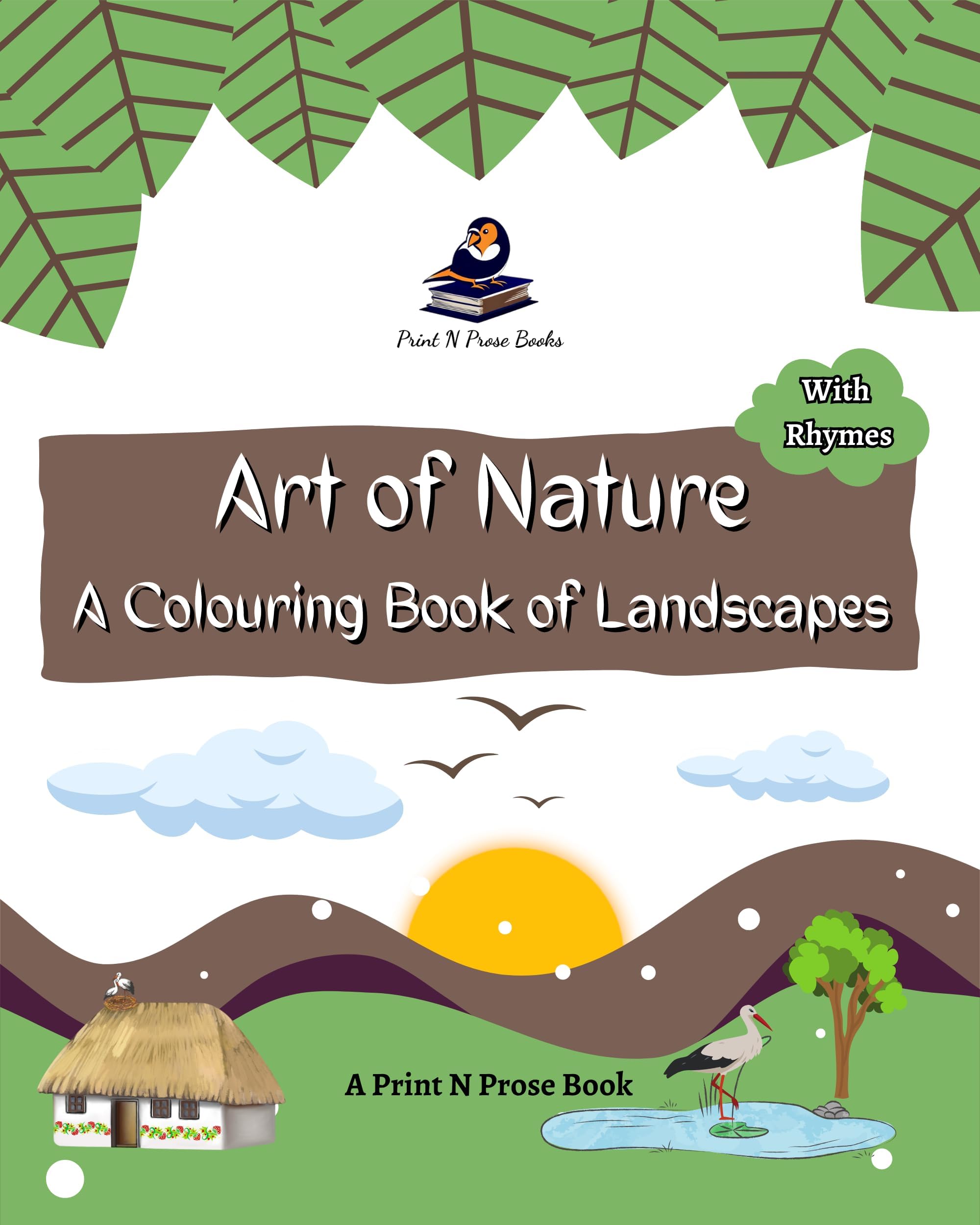Art of Nature: A Colouring Book of Landscapes - Scenery Coloring Book for Kids - Beautiful Coloring - Colouring Activity Book for 6 to 9 Years Old