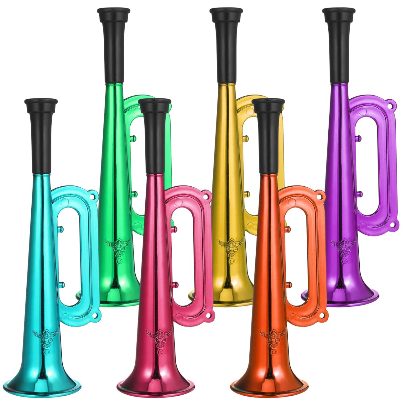 jojofuny 6pcs Saxophone Toy Trumpet Toy, Horn, Multicoloured, Assorted Brass Instrument, Jubiating Props, Party Favor, Fun Sports Game Accessories