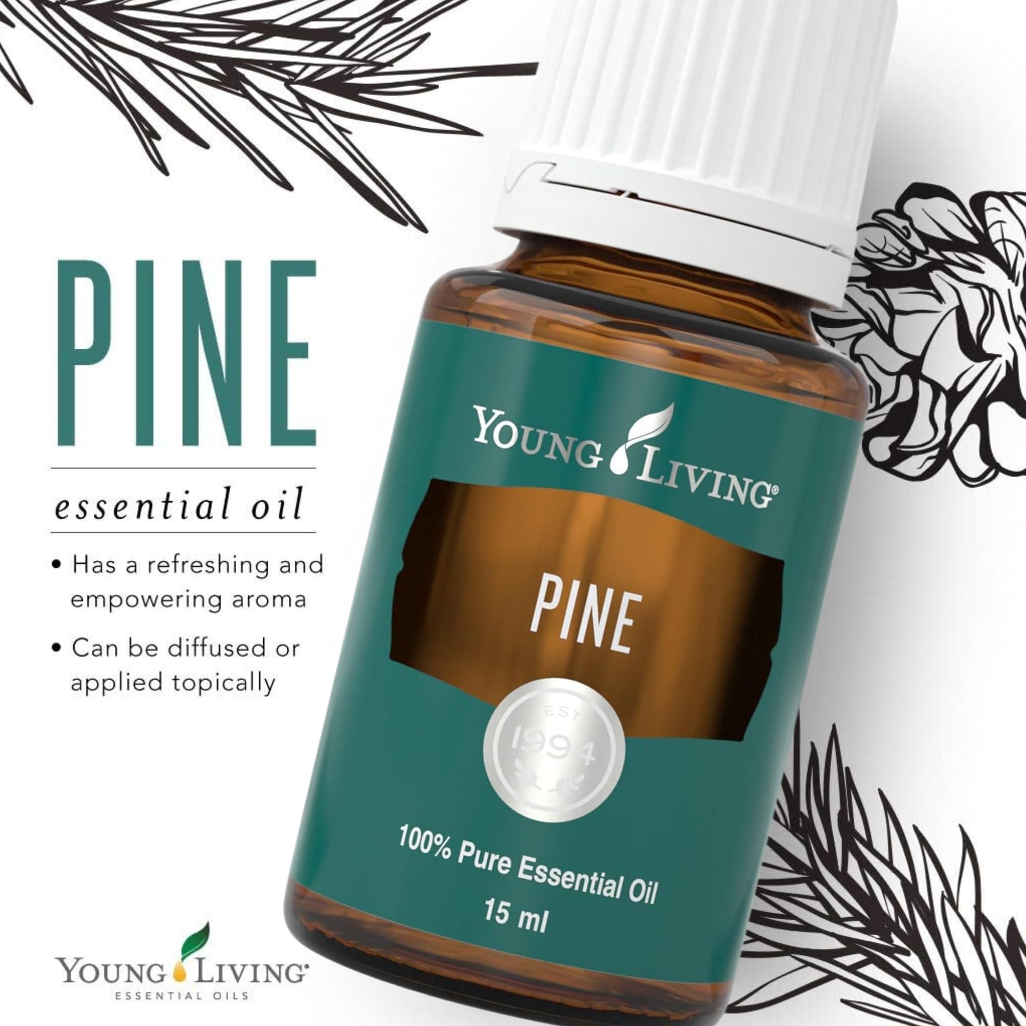 Amazon.com: Young Living Pine Essential Oil | 15 ml | Fresh