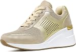 Cestfini Sneakers de haies à talon élevé pour les femmes - Chaussures Hidden Sneakers Dentelles, Meilleur Chioce pour l'usure quotidienne et occasionnelle