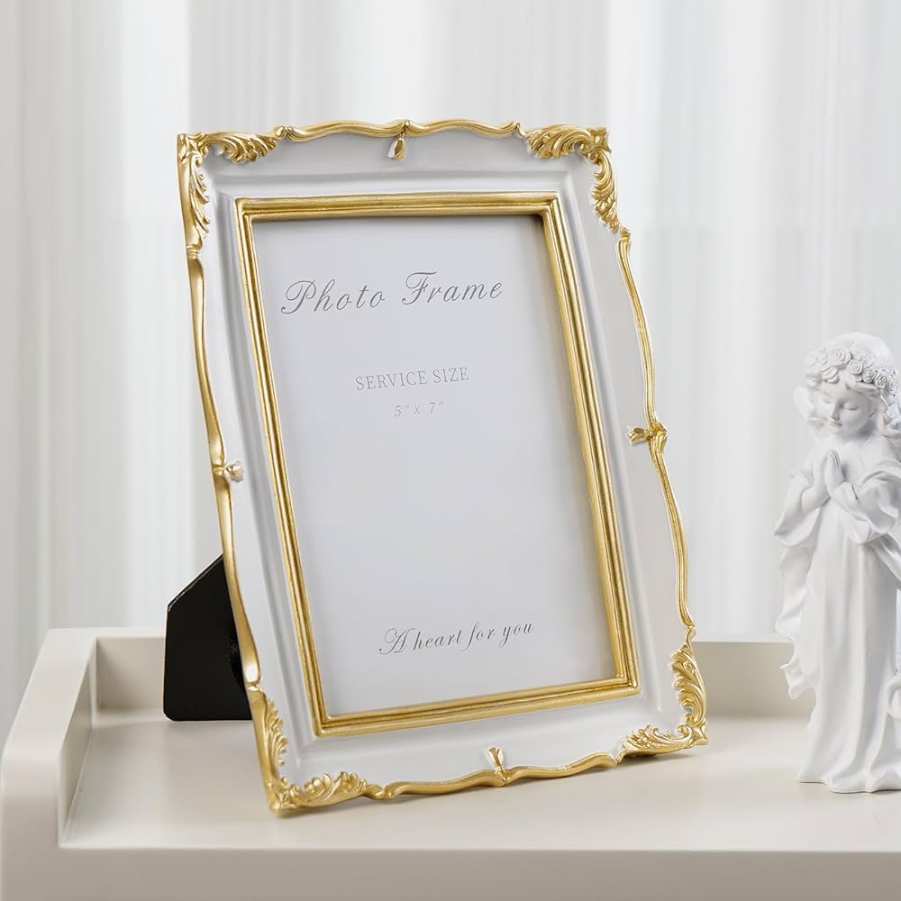 Amazon.com - Cuspin Vintage Picture Frame 5x7 Gold Frames
