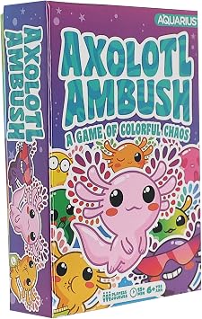 AQUARIUS Axolotl Ambush Card Game, Colorful Chaos Party Game for Kids, Families, Teens & Adults, 3-7 Players, Ages 6+, 15+ Min Gift