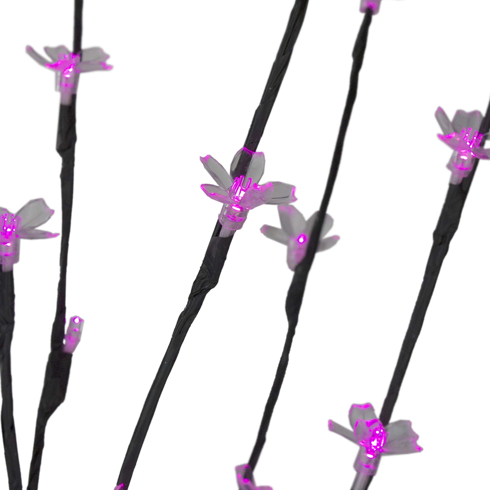 Northlight Lighted LED Cherry Blossom Artificial Branch Sprays - 30