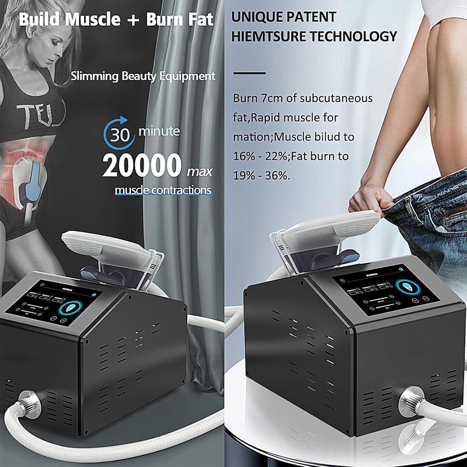 Macchina Elettromagnetica Multifunzione per Scolpire Il Corpo, Macchina per Modellare Il Corpo, Manici Singoli per La Costruzione Muscolare, Dimagrimento del Corpo, Brucia Grassi, Ideale