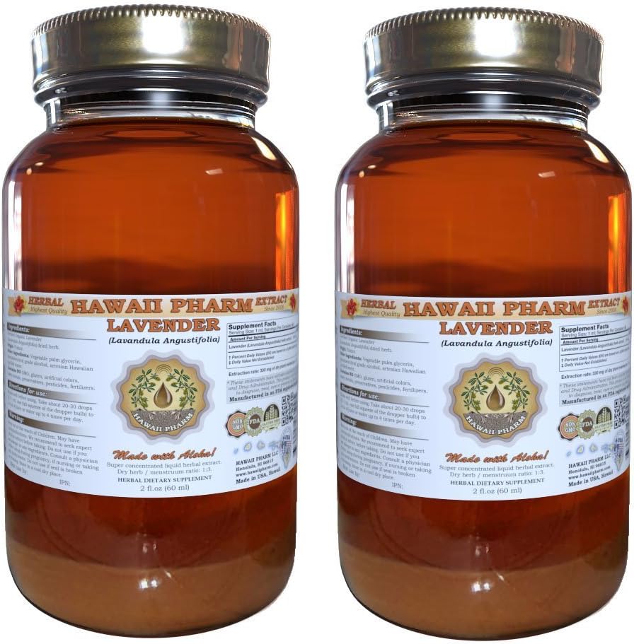 Lavender Liquid Extract, Lavender (Lavandula Officinalis) Tincture Supplement 2x4 oz