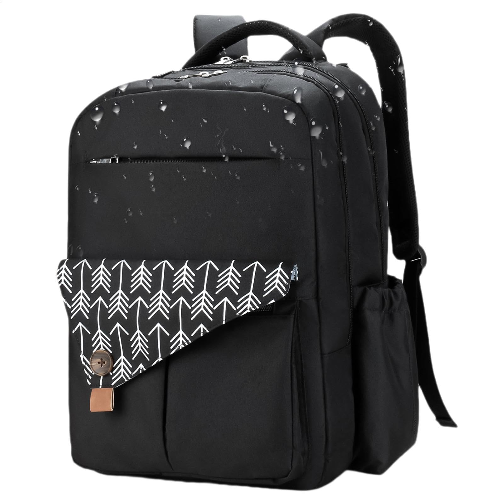 Borsa da viaggio per diaper per bagagli, borsa a tracolla, ampia capacità, doppio strato, impermeabile e multifunzione, con porta di ricarica, poliestere, 16,93 x 11,81 x 7,48 pollici per mamme