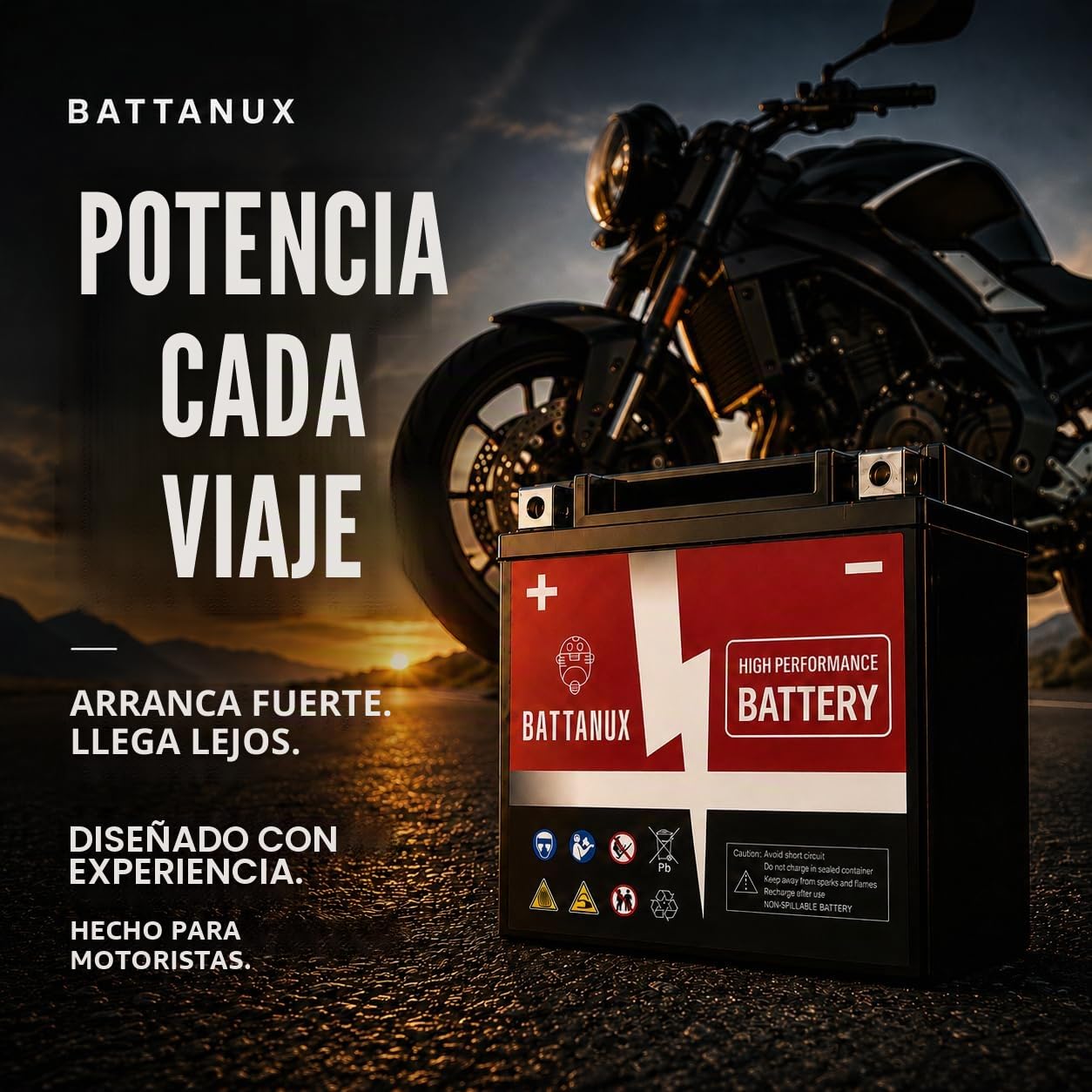 YTX7L-BS Batería Moto 12V 7Ah AGM – Alta Capacidad, Sin Mantenimiento, Antifugas, Lista para Usar para Moto, ATV y UTV