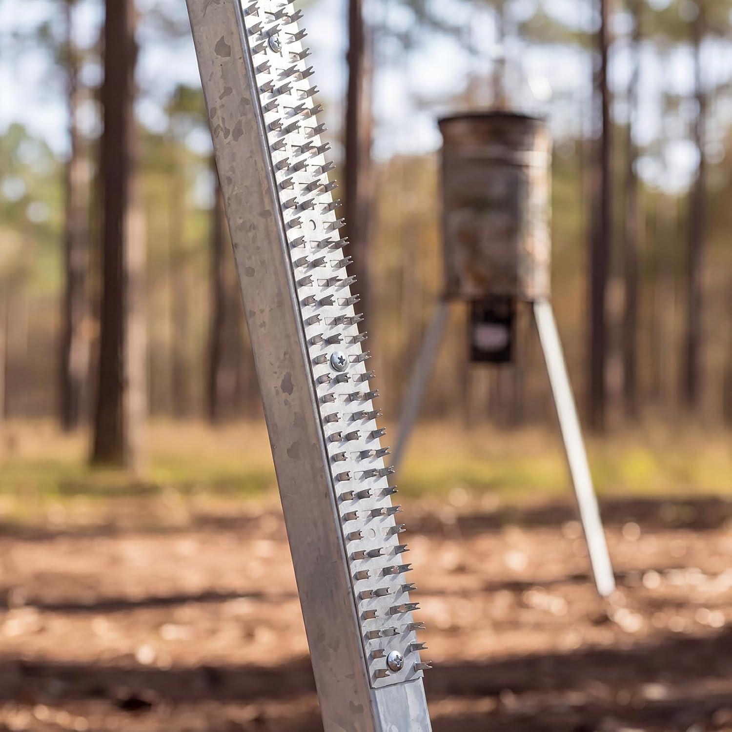 Duraaamo 6 Pack Feeder Spikes Deterrent Strips with Self Tapping Screws 36" x 1 1/2" Anti Climb Hogs Raccoons Bird