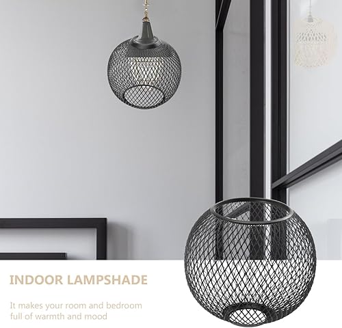 Miniatura 3 de 2 pantallas esféricas de metal negro, lámpara de techo moderna de hierro para dormitorio, sala de estar, comedor, fácil de instalar, iluminación