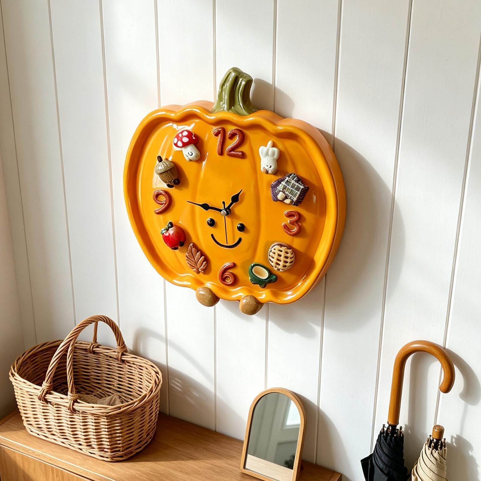 Genérico Reloj de Pared Magnético Decoración Otoñal de Resina Magnética