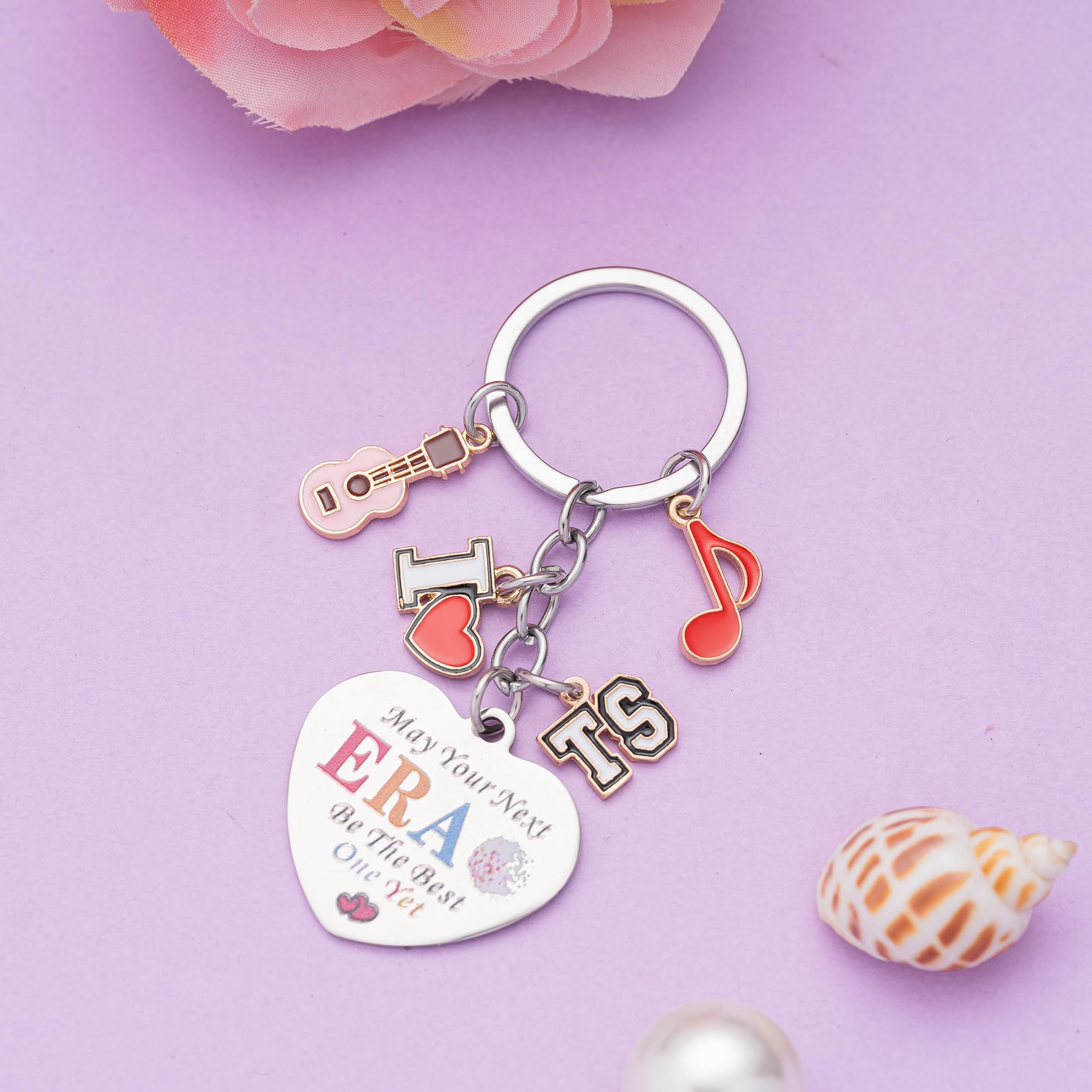 Music Keychain Theme Gift For Fan Decorations, Cute Music Key Chain Merch Party Favors Gift For Women Girls Kids Boy Adult, Pretty Quotes Stuff Key Ring