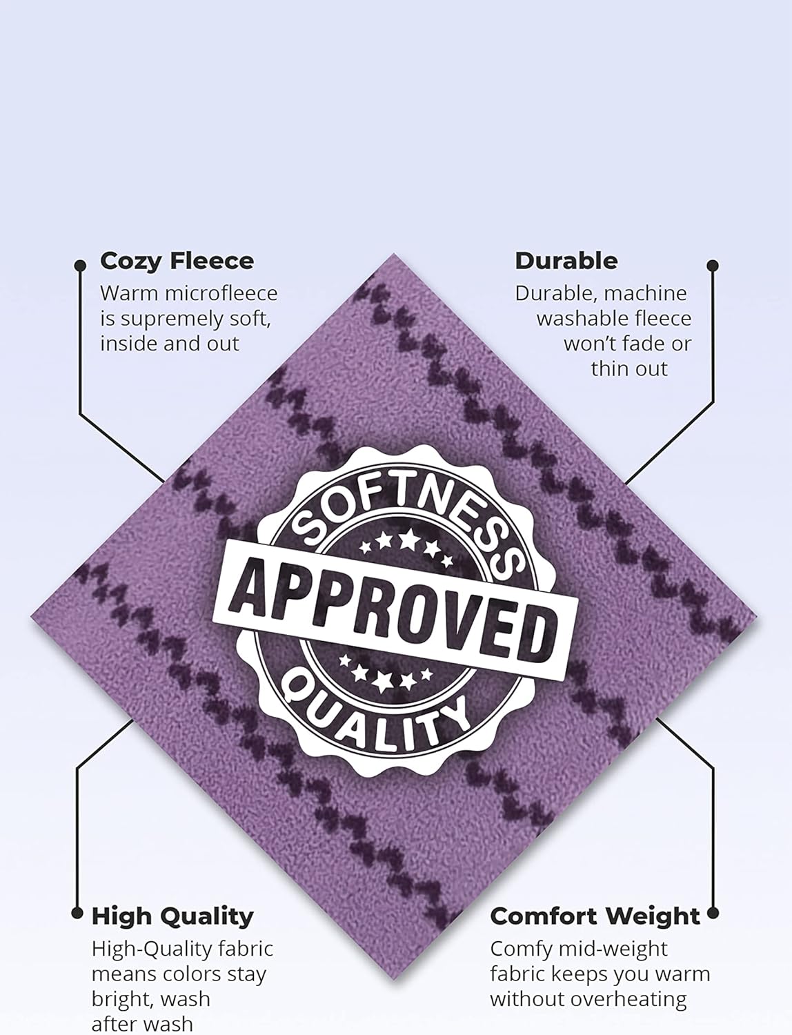 PajamaGram Fleece Womens Pajamas - Winter Pajamas For Women Set Long Sleeve, Pullover Top Pajama Sets for Women 2 piece - Straight Leg Loungewear or Jammies for Woman, Plum Purple Heart, Petite, LG - Image 5