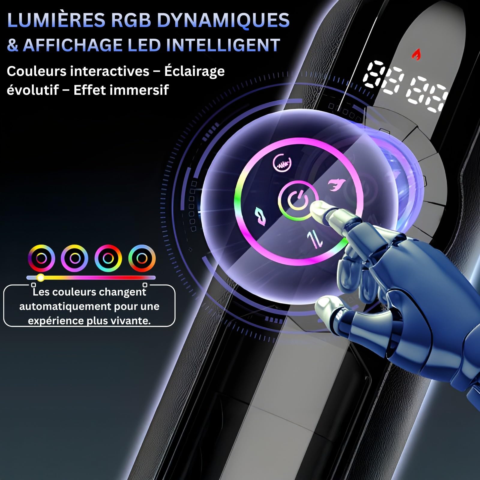 TITAN Masturbateurs Hommes Automatique – Masturbateur Électrique Télescopique à Succion et Rotation Silicone Doux Rechargeable chauffage écran LED, multi mode