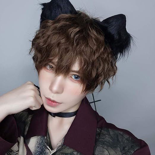 Amazon Co Jp Smay ウィッグ ショート メンズ フル かつら イケメン ふんわりパーマ 人気 ファッション 耐熱 原宿 自然 小顔 通気性 医療用 手植え フリーサイズ ネット付き ビューティー