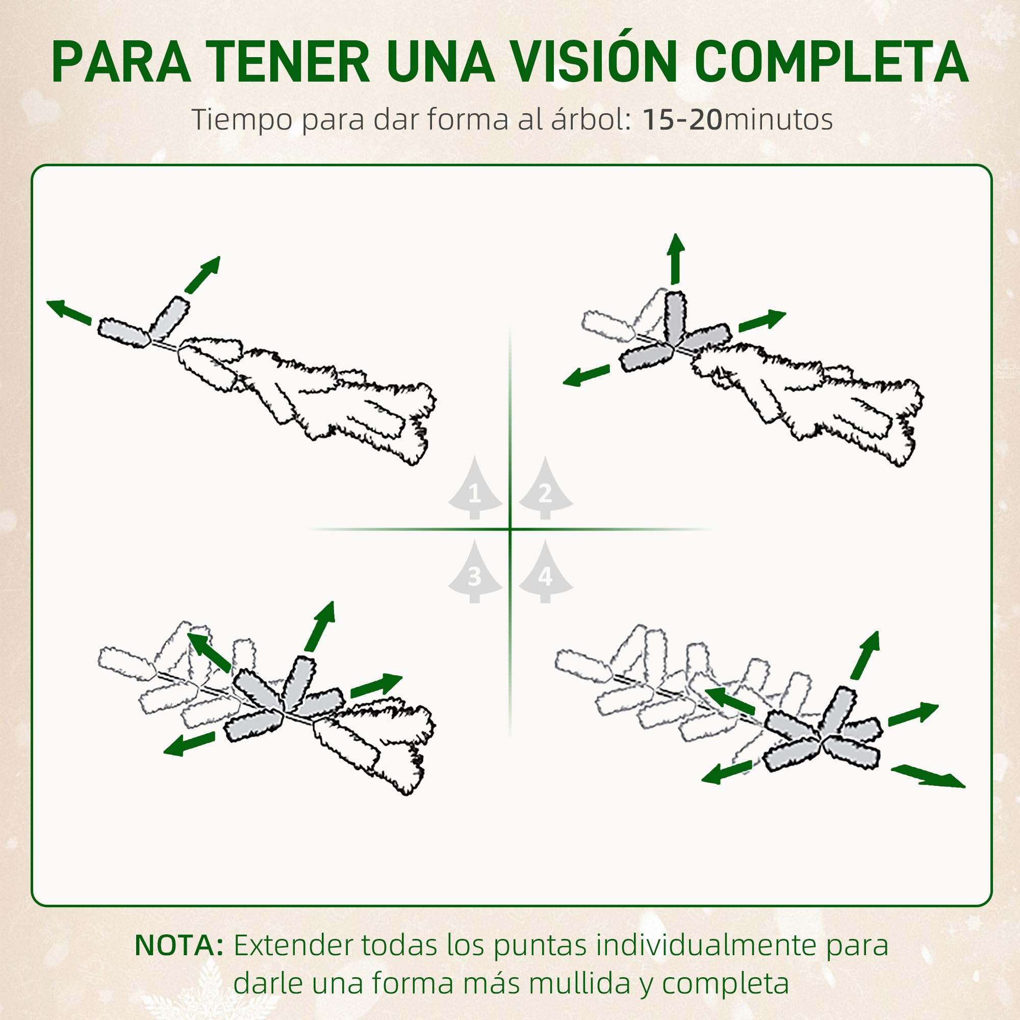 HOMCOM Árbol de Navidad Estrecho 150 cm Árbol de Navidad Artificial con 395 Ramas 30 Piñas y Soporte de Metal Árbol Navideño para Salón Interior Verde