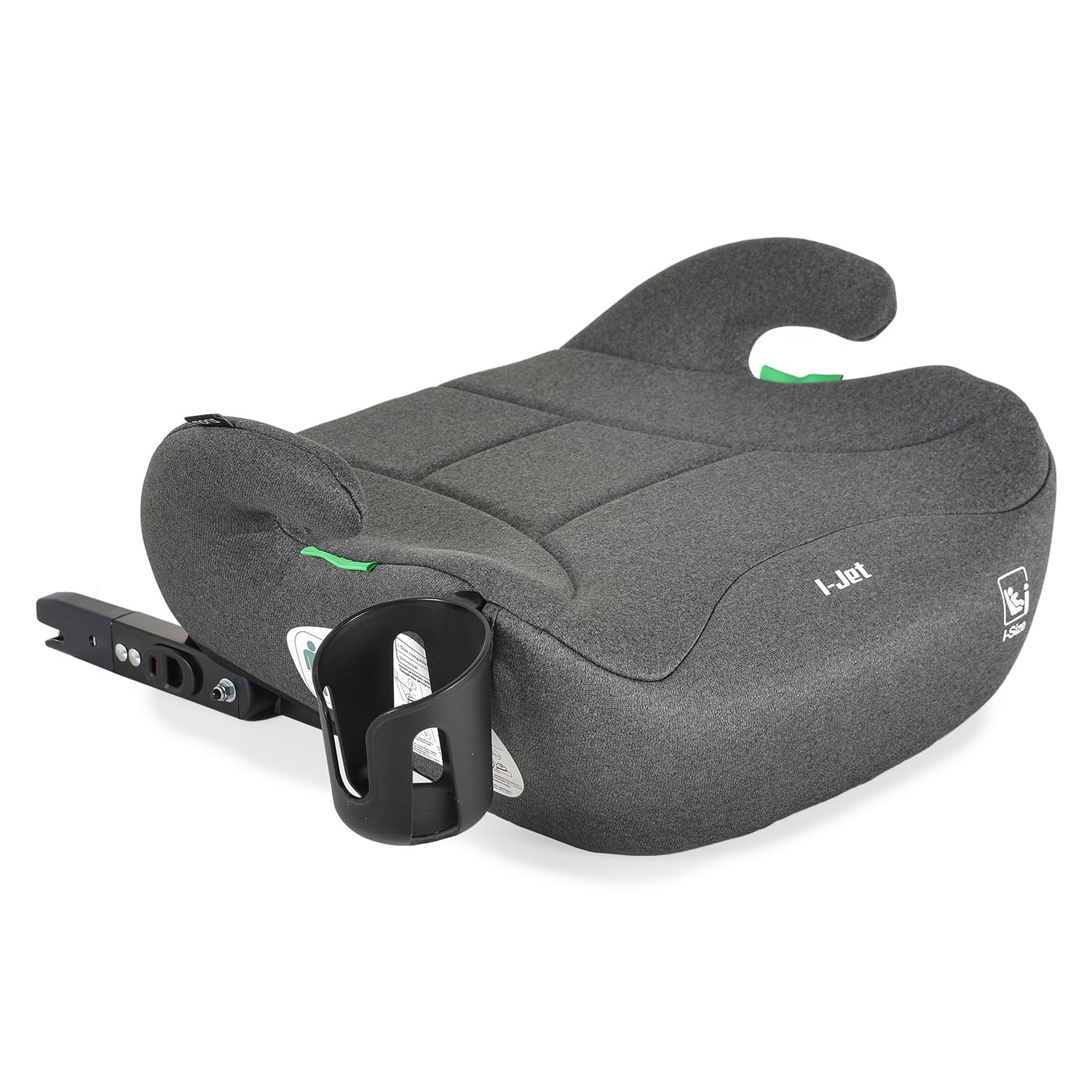 Moni seggiolino bambini, seggiolino di rialzo i-Jet (125-150cm) gruppo 3, isofix, colori:grigio