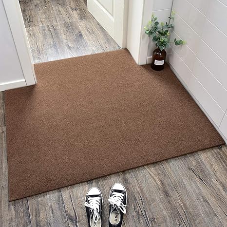 Amazon｜玄関マット 泥落とし 室外 カーキ フリーカット エントランス 