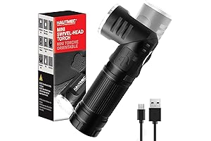 HAUTMEC Rechargeable Angle Head Flashlight: Illuminate Your Adventures