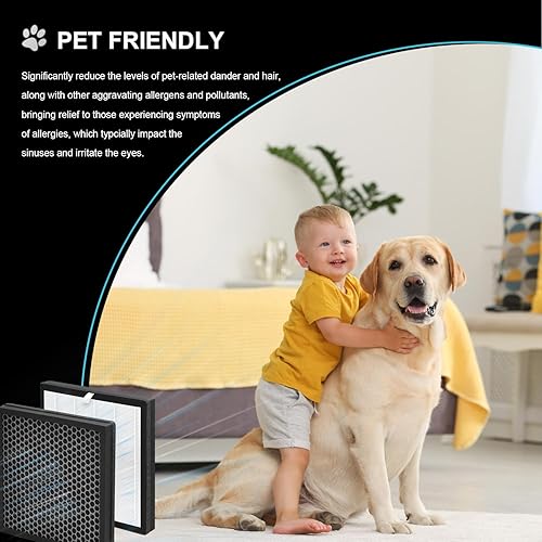 Miniatura 7 de Paquete de 2 filtros de repuesto de olores G3 A3, compatible con AMEEU G3 (Sferf-30) y VEWIOR A3 A3N purificador de aire y Tailulu HQZZ-260 para