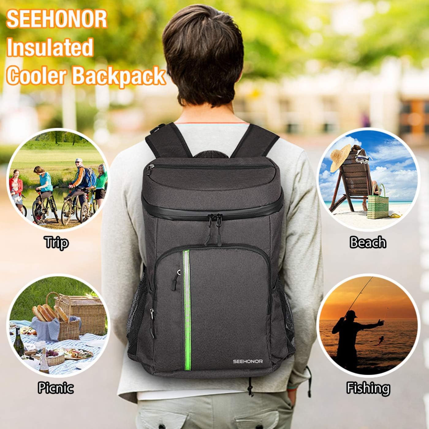 seehonor insulated cooler backpack