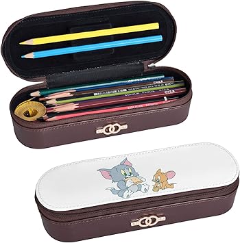 Amazon Co Jp ペンケース 革 トムとジェリー おしゃれ 筆箱 スリム 大容量 小学生 中学生 高校生 かわいい キャラクター プレゼント 文房具 オフィス用品