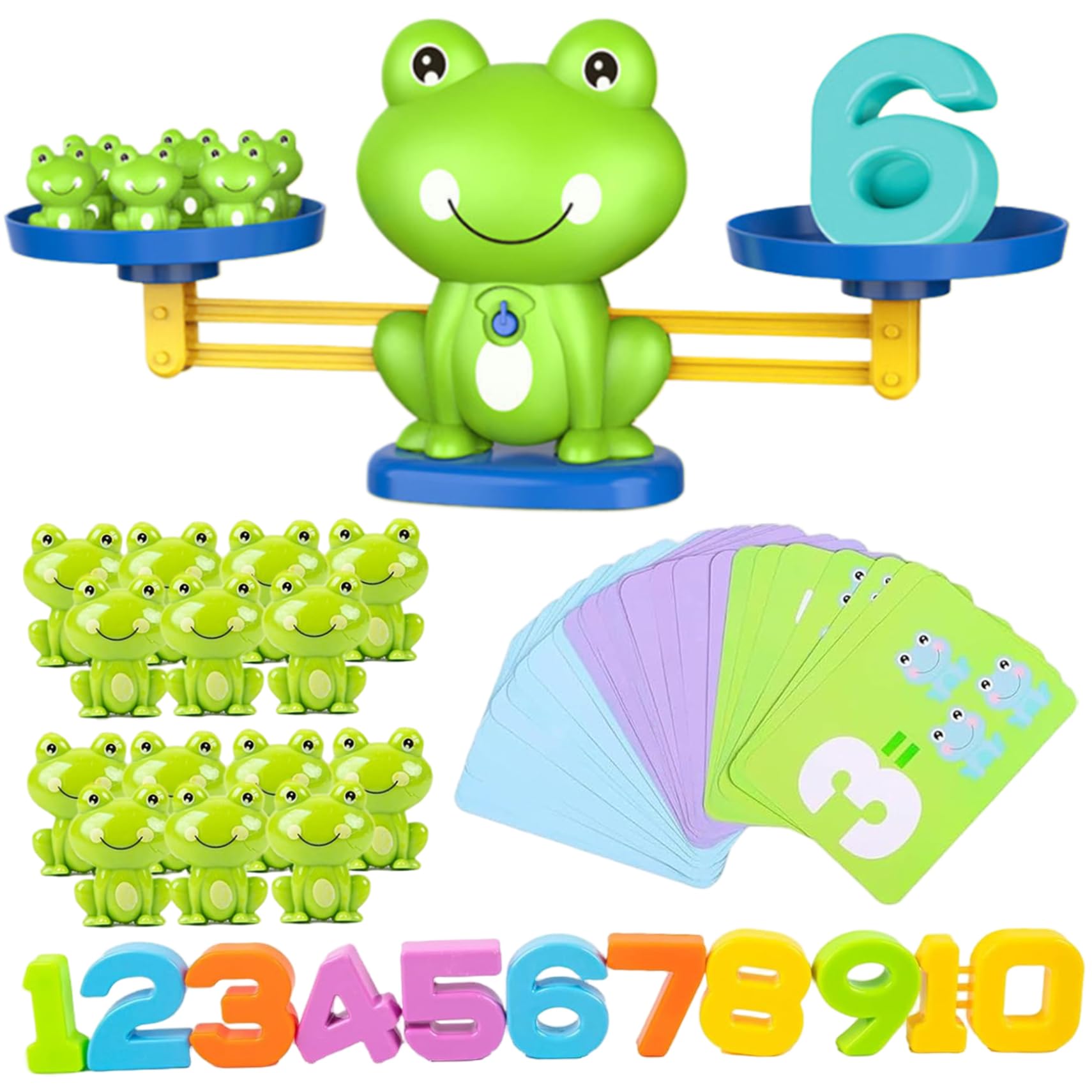 Jeu d'équilibre grenouille, balance en plastique, jouets éducatifs de comptage pour enfants 3 ans et plus