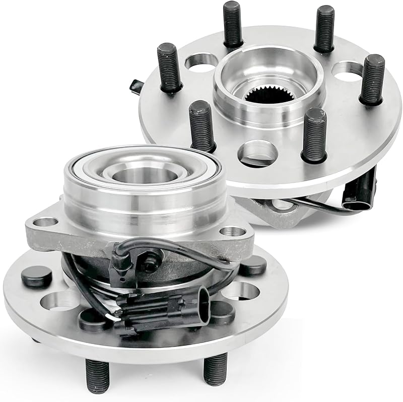 Par de cubos com rolamento de roda dianteiro 515024 KNOLET com ABS para Cadillac Escalade, Chevrolet K1500, K2500, Suburban, Tahoe e GMC Yukon – 2 unidades