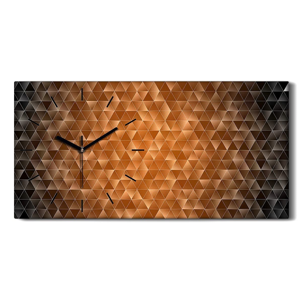 Horloge sur toile de haute qualité 60x30cm art mural géométrique