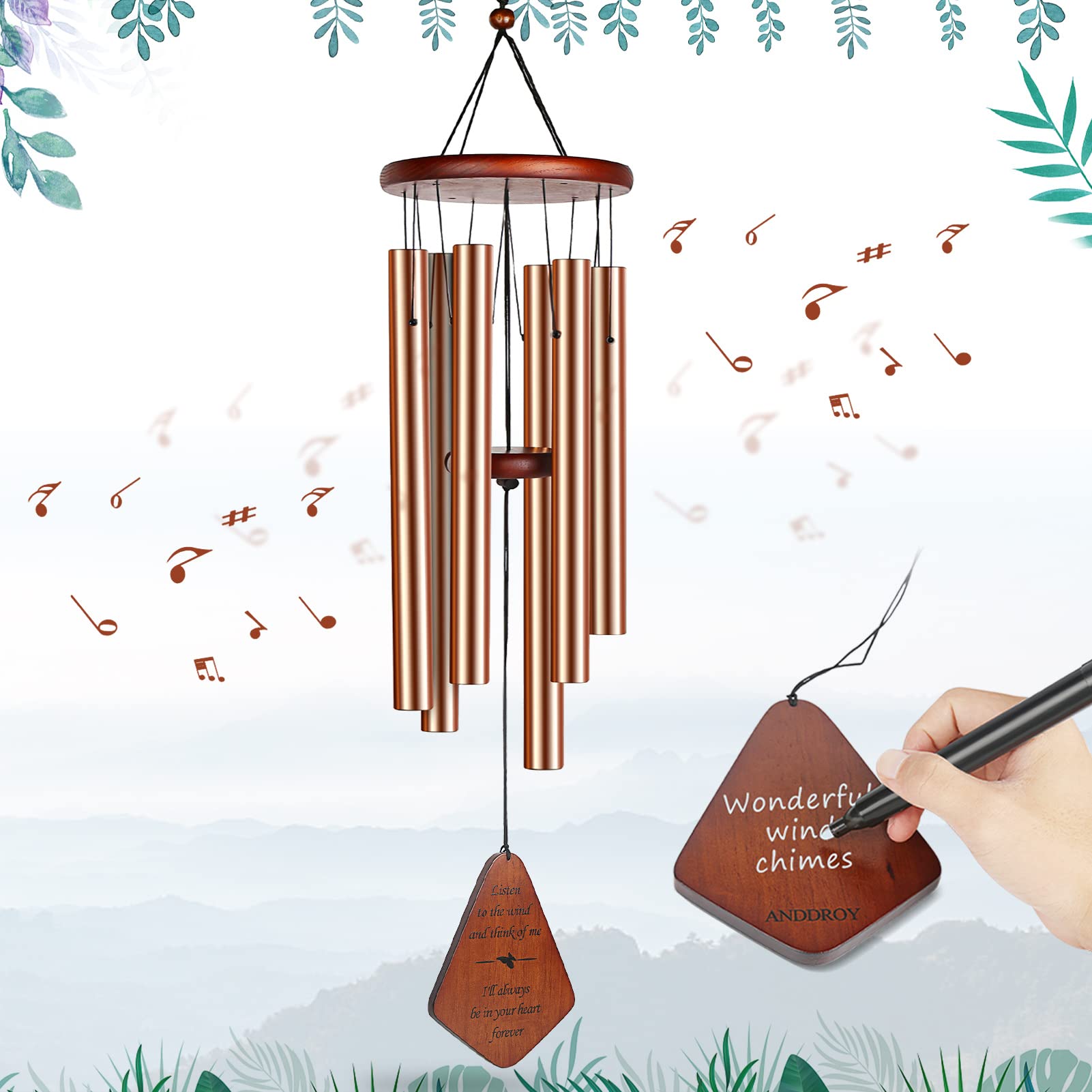 Wind Chimes for People Memorial Wind Chimes 38 inch Outdoor Large Wind