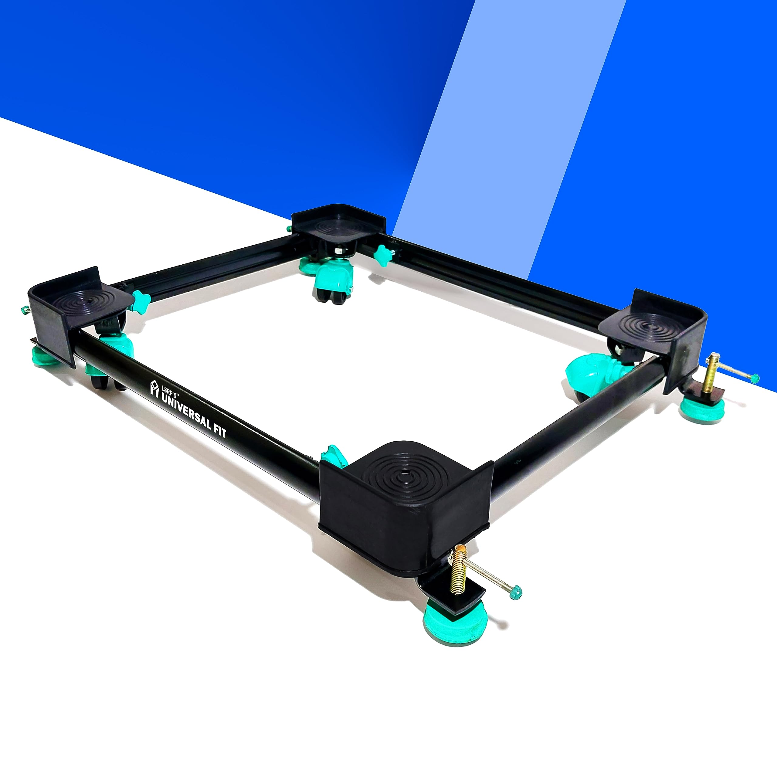 LSRP'S Universal Fit 100% Heavy Metal Adjustable Trolley For Single & Double Door Fridge Stands 170 Litres to 437 litres of All Brands Samsung lg Whirlpool etc Refrigerator Accessories All Parts Items