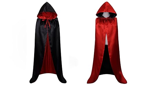 Cape à Capuche Maxi - Style Vampire Faucheuse, Cosplay Halloween Carnaval