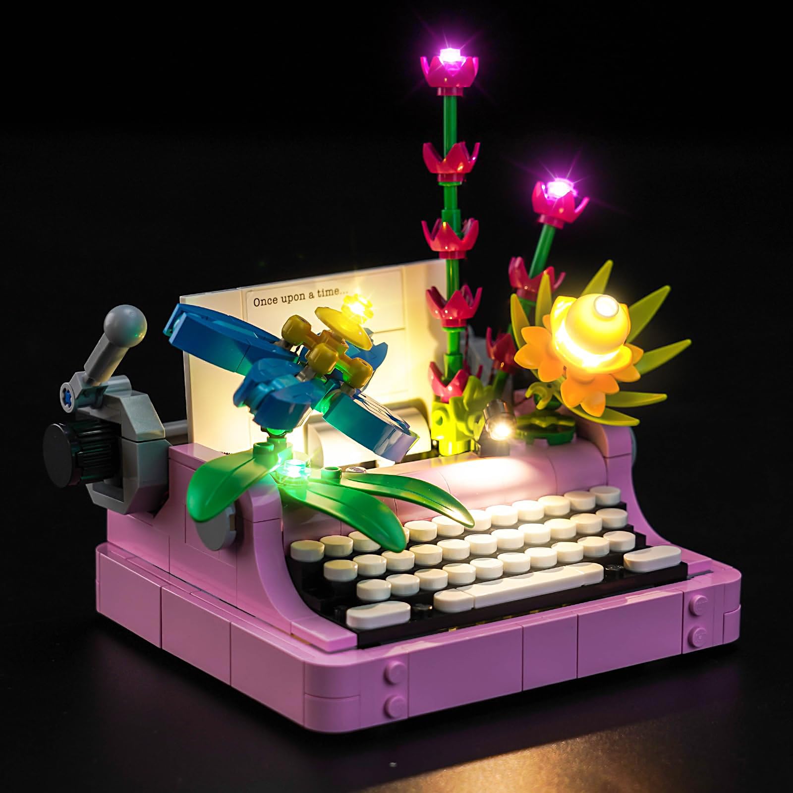 Zestaw oświetleniowy LED do Lego 31169 - do maszyny do pisania z kwiatami model niestandardowe światła do samodzielnego montażu (model nie jest dołączony)
