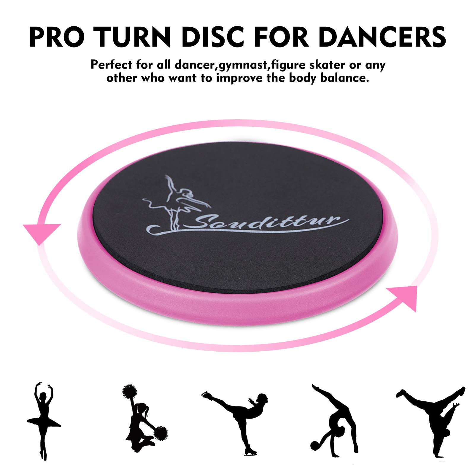 Planche Tournante Pour Danseurs Et Patineurs - Améliore Les Pirouettes Et L'équilibre - Rose, Violet, Bleu - 11