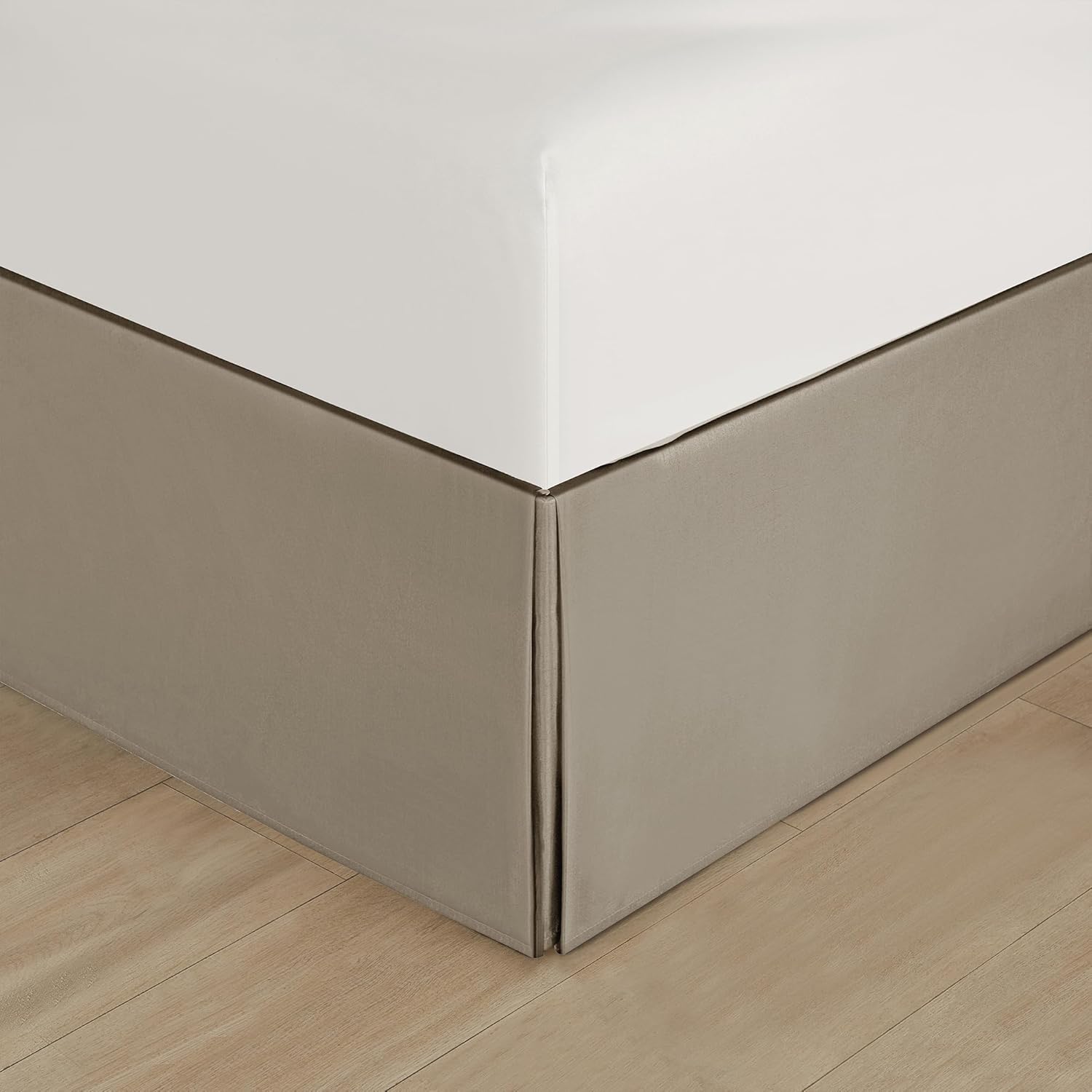 Beige California King Comforter Set 7 Pieces, Jacquard Woven with Damask, Bedding Set in a Bag Includes Comforter, Bed Skirt, Pillow Shams, and Decorative Pillows - Image 8